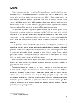 VIENOS ŠEIMOS ATVĖJO ANALIZĖ. Paveikslėlis 3