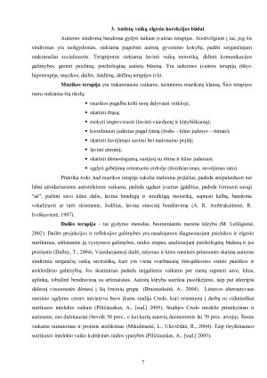 Reabilitacijos ir normalizacijos problema, esant autizmo sutrikimui. Paveikslėlis 7