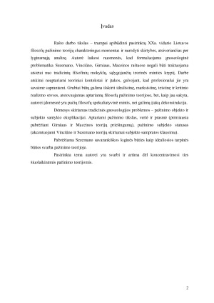 Gnoseologijos aspektų lyginamoji analizė V. Sezemano, J. V. Vinciūno, J. Girniaus ir A. Maceinos filosofijose. Paveikslėlis 2