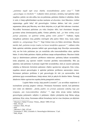 Gnoseologijos aspektų lyginamoji analizė V. Sezemano, J. V. Vinciūno, J. Girniaus ir A. Maceinos filosofijose. Paveikslėlis 6