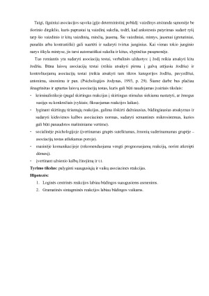 LAISVŲ ASOCIACIJŲ TESTAS. Paveikslėlis 3