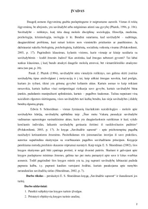 EDWIN S SHNEIDMAN „Savižudžio sąmonė“ knygos analizė. Paveikslėlis 2