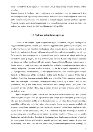 EDWIN S SHNEIDMAN „Savižudžio sąmonė“ knygos analizė. Paveikslėlis 5