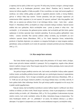 EDWIN S SHNEIDMAN „Savižudžio sąmonė“ knygos analizė. Paveikslėlis 6
