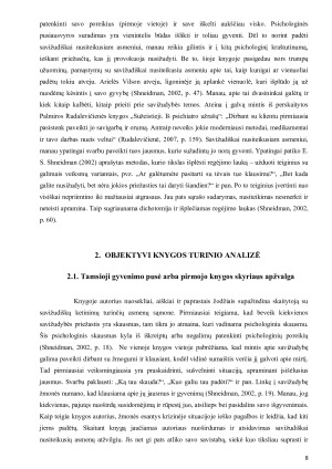 EDWIN S SHNEIDMAN „Savižudžio sąmonė“ knygos analizė. Paveikslėlis 8