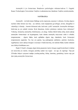 Asmenybė ir jos formavimas. Paveikslėlis 2