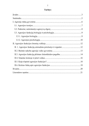 Agresijos funkcijos žmonių veikloje. Paveikslėlis 2