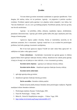 Agresijos funkcijos žmonių veikloje. Paveikslėlis 3