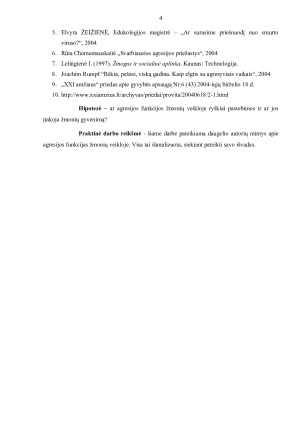 Agresijos funkcijos žmonių veikloje. Paveikslėlis 4