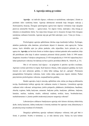 Agresijos funkcijos žmonių veikloje. Paveikslėlis 6