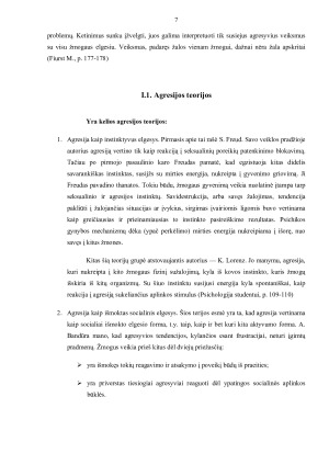 Agresijos funkcijos žmonių veikloje. Paveikslėlis 7