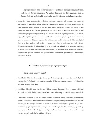 Agresijos funkcijos žmonių veikloje. Paveikslėlis 8