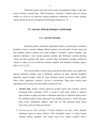 Agresijos funkcijos žmonių veikloje. Paveikslėlis 9