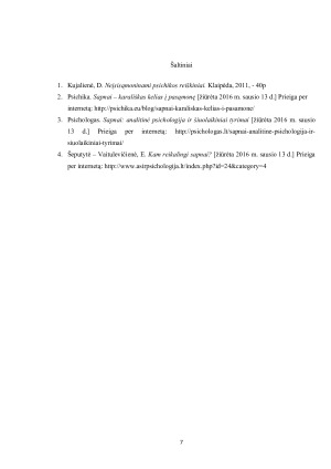 Sapnų prigimtis ir reikšmė psichoanalizėje. Paveikslėlis 7