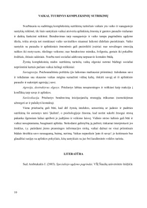 VAIKŲ, TURINČIŲ ĮVAIRIAS NEGALES, PSICHOLOGINIAI YPATUMAI. Paveikslėlis 10