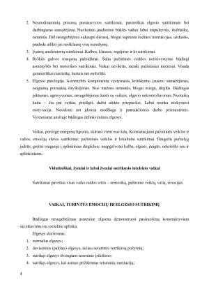 VAIKŲ, TURINČIŲ ĮVAIRIAS NEGALES, PSICHOLOGINIAI YPATUMAI. Paveikslėlis 4