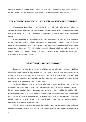 VAIKŲ, TURINČIŲ ĮVAIRIAS NEGALES, PSICHOLOGINIAI YPATUMAI. Paveikslėlis 6