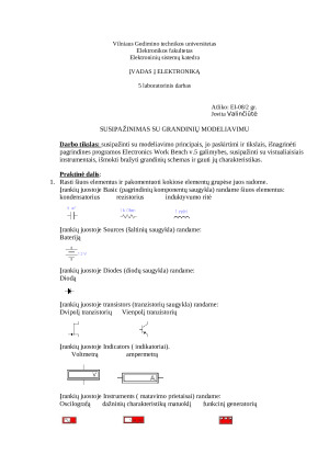 Susipažinimas su grandinių modeliavimu
