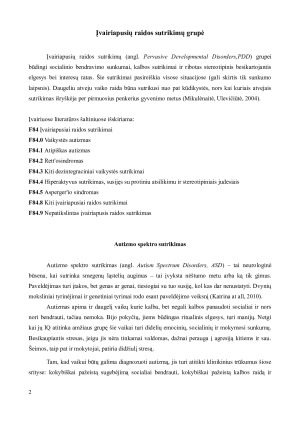 AUTIZMO SPEKTRO SUTRIKIMAI. Paveikslėlis 2