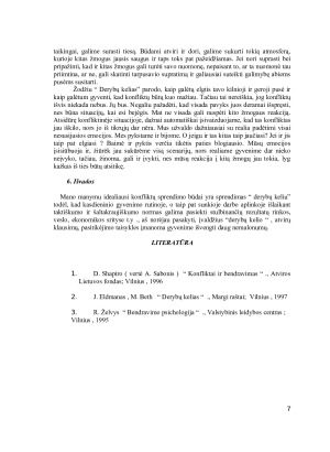 Konfliktų priežastys, sprendimo būdai. Paveikslėlis 7