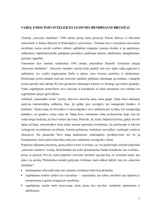 VAIKŲ EMOCINIO INTELEKTO UGDYMAS. Paveikslėlis 5