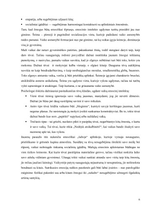 VAIKŲ EMOCINIO INTELEKTO UGDYMAS. Paveikslėlis 6