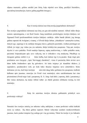 Alfredo Adlerio asmenybės teorijos analizė. Paveikslėlis 8