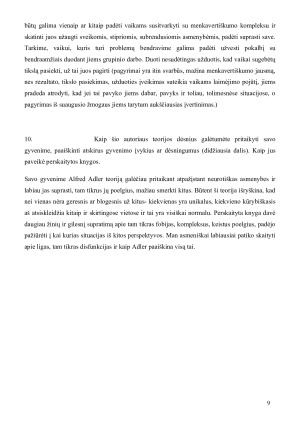 Alfredo Adlerio asmenybės teorijos analizė. Paveikslėlis 9