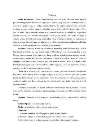 IKIMOKYKLINIO AMŽIAUS VAIKŲ BAIMĖS. Paveikslėlis 3