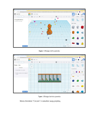 Susipažinimas su tinkercad modeliavimo programa. Paveikslėlis 5