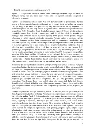 C. G. Jungo asmenybės teorijos analizė. Paveikslėlis 4