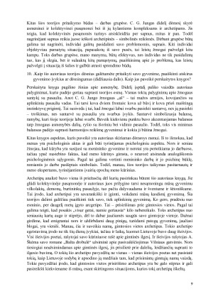 C. G. Jungo asmenybės teorijos analizė. Paveikslėlis 9