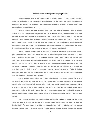 Emocinis intelektas ir jo reikšmė asmeniniame bei profesiniame gyvenime. Paveikslėlis 6