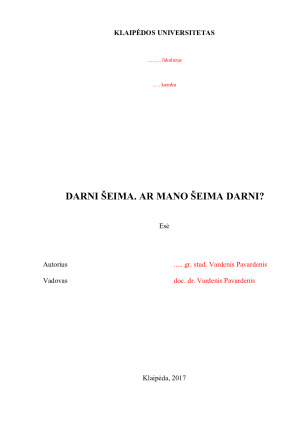 DARNI ŠEIMA. AR MANO ŠEIMA DARNI. Paveikslėlis 1
