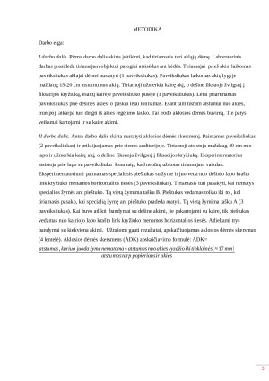 AKLOSIOS DĖMĖS SKERSMENS MATAVIMAS. Paveikslėlis 3