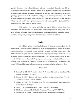 Kūrybiški sapnai. Paveikslėlis 7