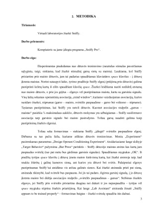 Operantinio sąlygojimo tyrimas. Paveikslėlis 3