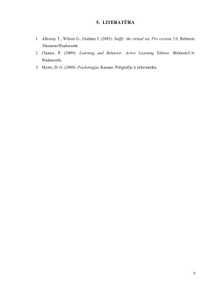 Operantinio sąlygojimo tyrimas. Paveikslėlis 9