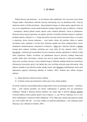 Regimojo dėmesio (suvokimo) apimties priklausomybės nuo stimulo dydžio ir įprasminimo tyrimas. Paveikslėlis 2