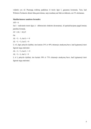 Weberio – Fechnerio dėsnio tyrimas. Paveikslėlis 4