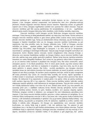 Socialinis – emocinis intelektas