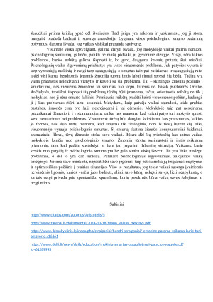 PSICHOLOGINIAI VAIKO IŠGYVENIMAI MOKYKLOJE. Paveikslėlis 6