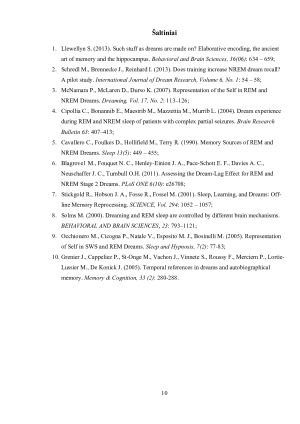 REM ir NREM sapnai. Paveikslėlis 10