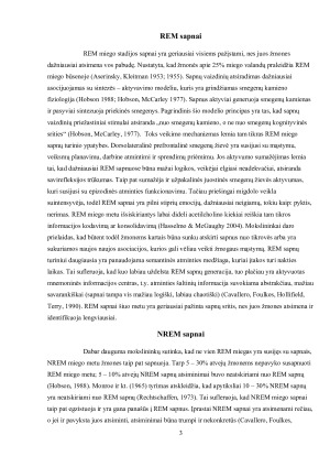 REM ir NREM sapnai. Paveikslėlis 3