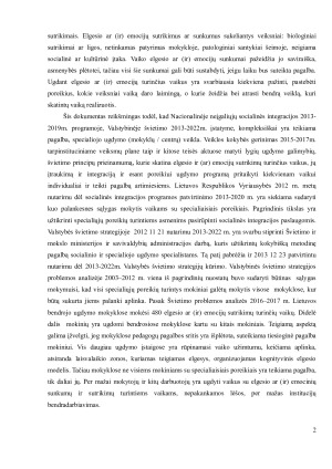 Pedagogų pagalba elgesio ar (ir) emocinių sunkumų arba sutrikimų turintiems vaikams ir jo šeimai. Paveikslėlis 2