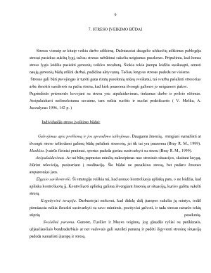 Streso priežastys ir pasekmės. Paveikslėlis 9