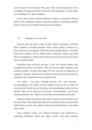 TĖVŲ – VAIKŲ SANTYKIAI. Paveikslėlis 8