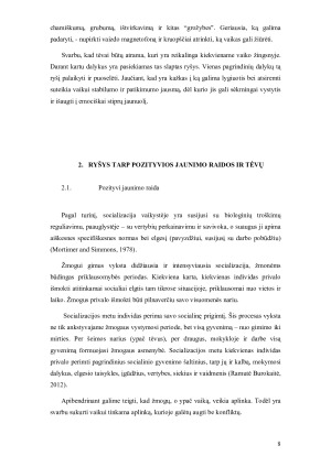 TĖVŲ – VAIKŲ SANTYKIAI. Paveikslėlis 9