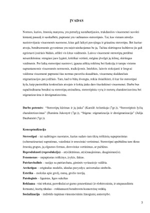 STEREOTIPŲ FORMAVIMAS ŠIUOLAIKINĖJE VISUOMENĖJE. Paveikslėlis 3