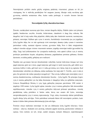 STEREOTIPŲ FORMAVIMAS ŠIUOLAIKINĖJE VISUOMENĖJE. Paveikslėlis 6